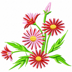 Flowers Embroidery Design 3